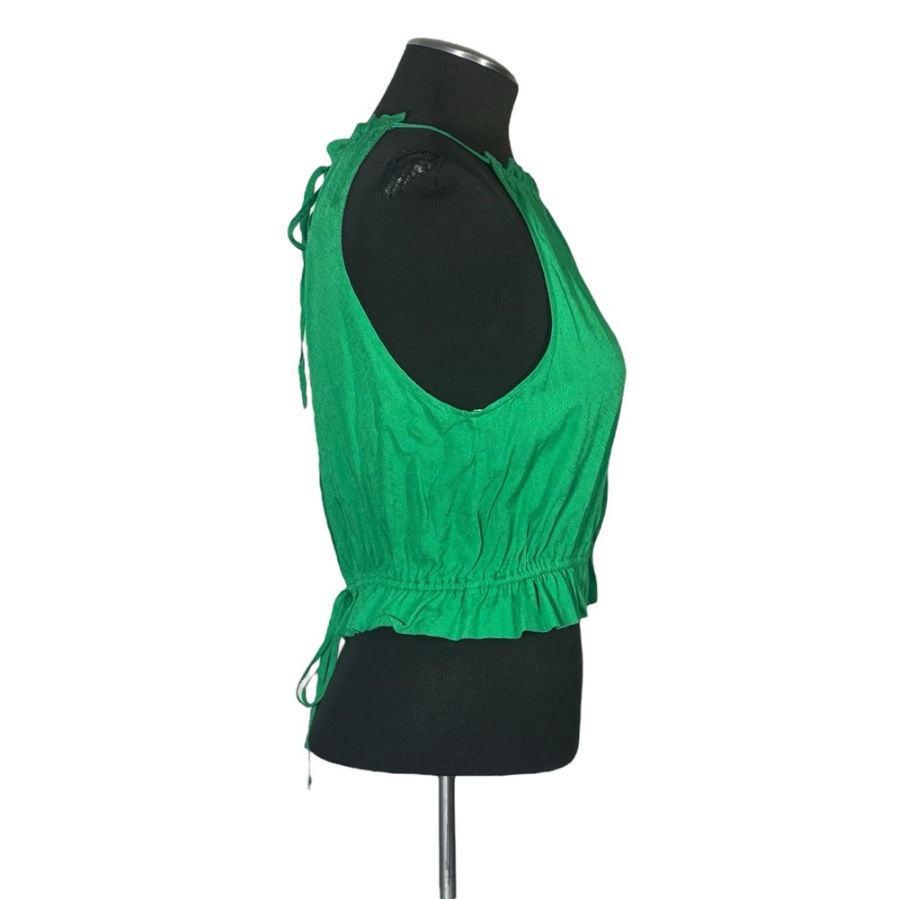 Lulu’s – Let Good Times Roll Green Open Back Sleeveless Crop Top – Medium - Picture 5 of 11